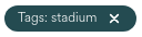 Search Tag Filter Applied