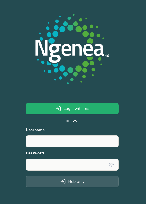 Hub Login Page