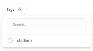Search Tags Filter