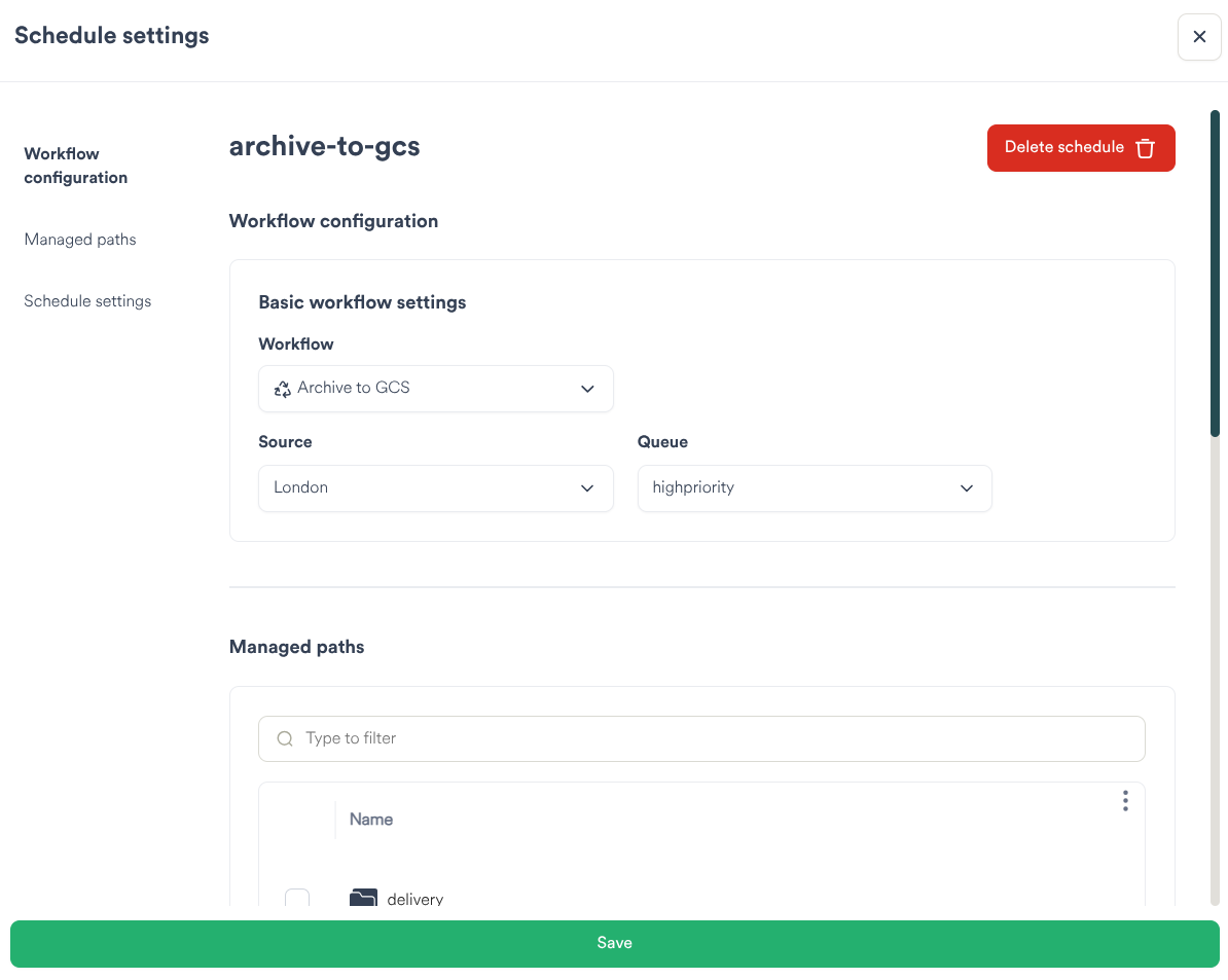 Schedule Edit Dialog
