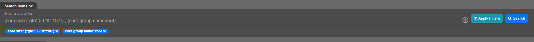 search ui with filters