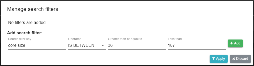 apply filters dialog not
