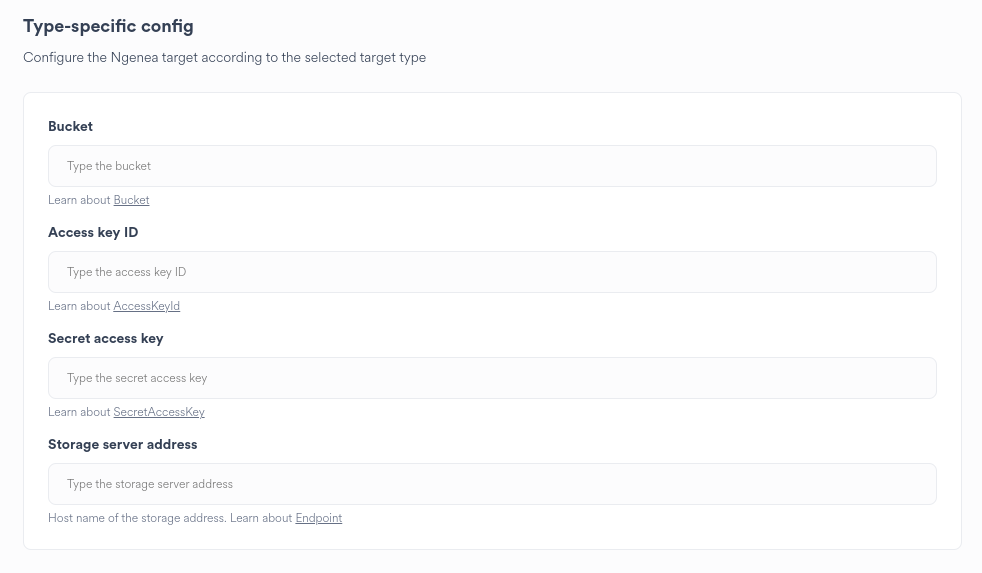 Ngenea Target Wizard BlackPearl Target Type