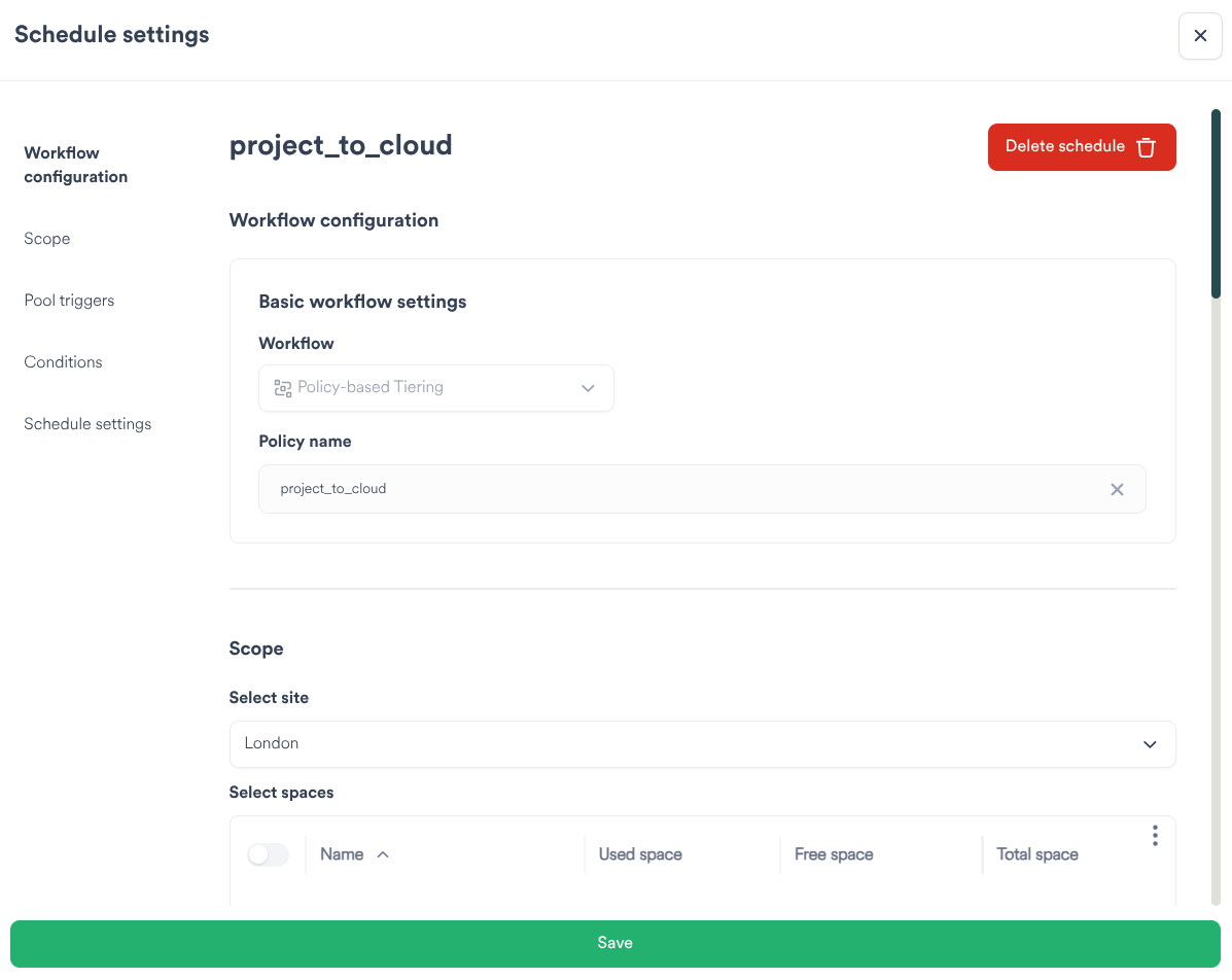 Policies Edit Dialog