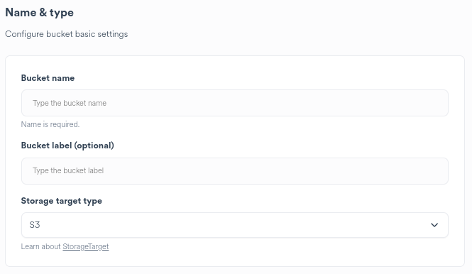|brand_backend_name| Bucket wizard Type Reference