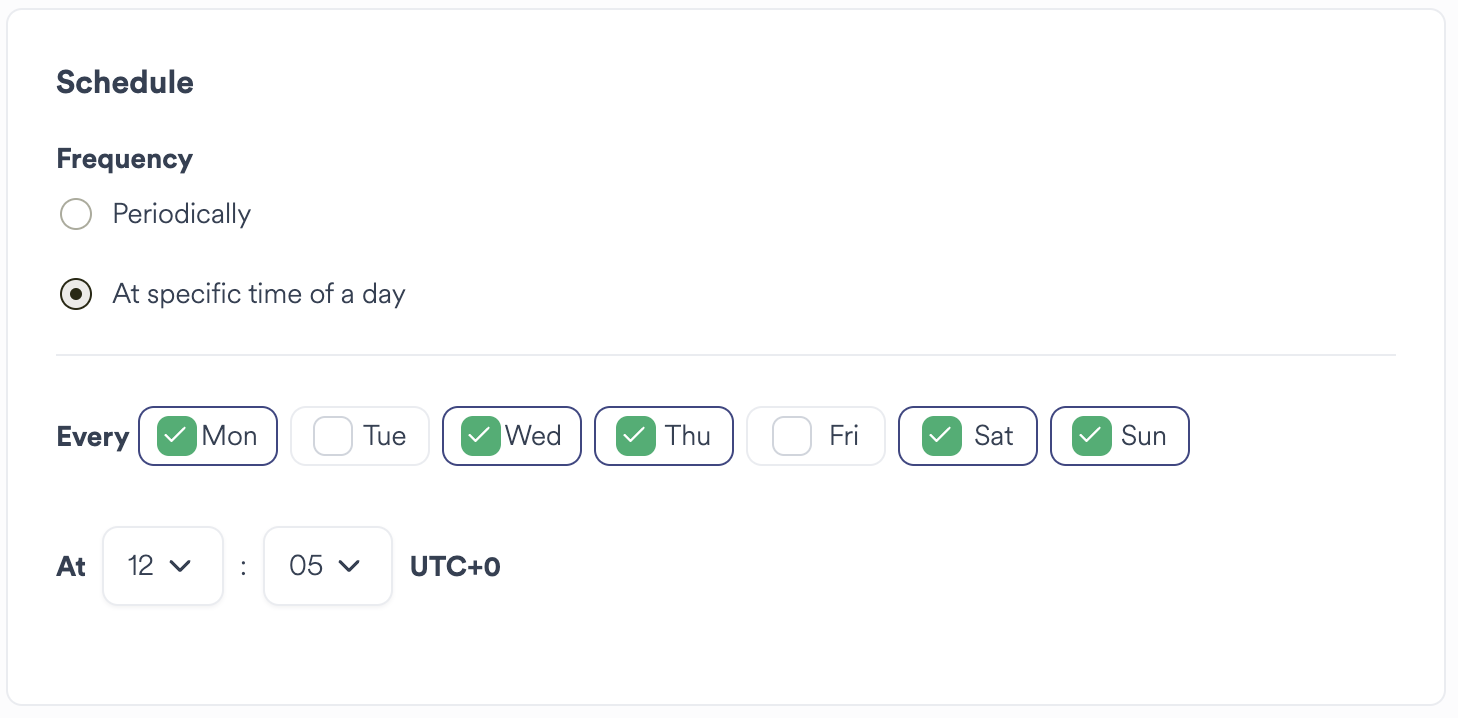 Space Wizard Backup Schedule At Specific Time of the Day