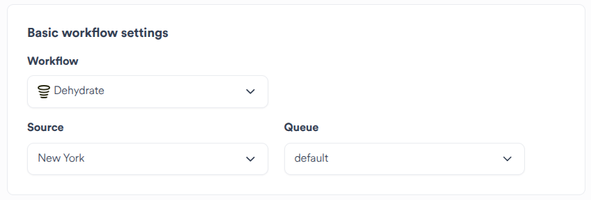 Basic schedule options